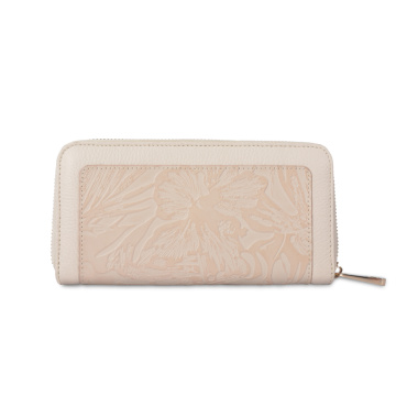 女性のための美しいプリントロングジッパークラッチ財布