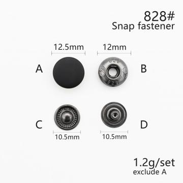 high fashion types of snap fasteners for clothing