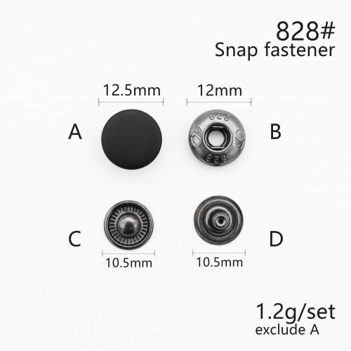 high fashion types of snap fasteners for clothing