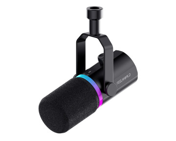 FEELWORLD PM1 XLR/USB Dynamic Microphone for Podcasting, Recording, Gaming, and Live Streaming