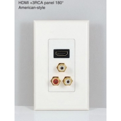 TR-10-084 لوحة HDMI+3RCA 180 درجة على الطراز الأمريكي