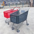 Carrito de compras de supermercado de plástico americano