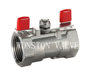 Stainless Steel 1PC Ball Valve with Butterfly Handle 1000psi