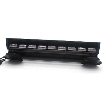 162LED Double Row Surround Engineering Vehicle Warning Light with Visor Flashing Light Bar