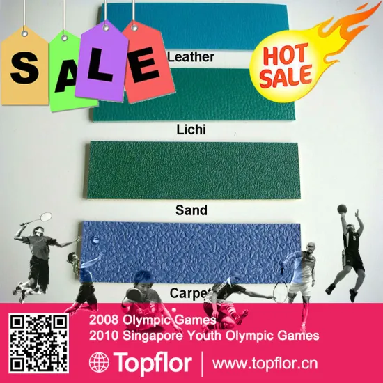 Varied PVC Surface of Sports flooring Topflor Flexible flooring