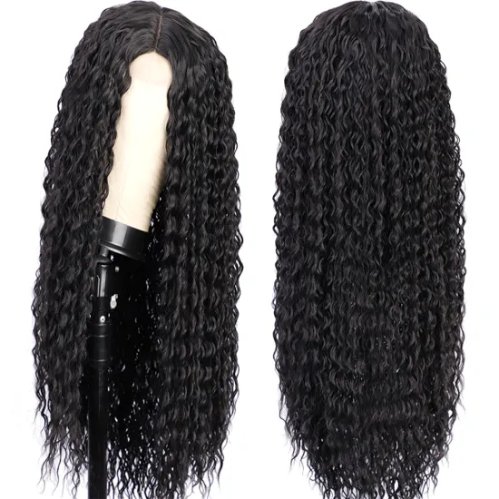 BIS Brazilian Human Hair 26 Inch 150% Density  4*4 Curly Wave Lace Front Wig  For Women Pre Plucked Remy Transparent Lace  Wig