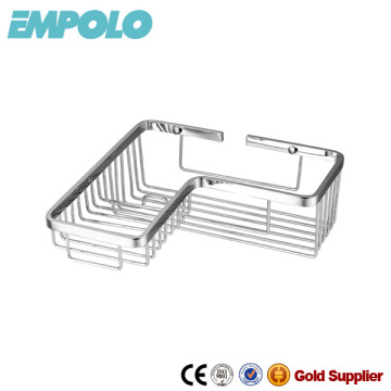 Brass Bathroom Basket Single Corner Covellites Wall Mount 607A