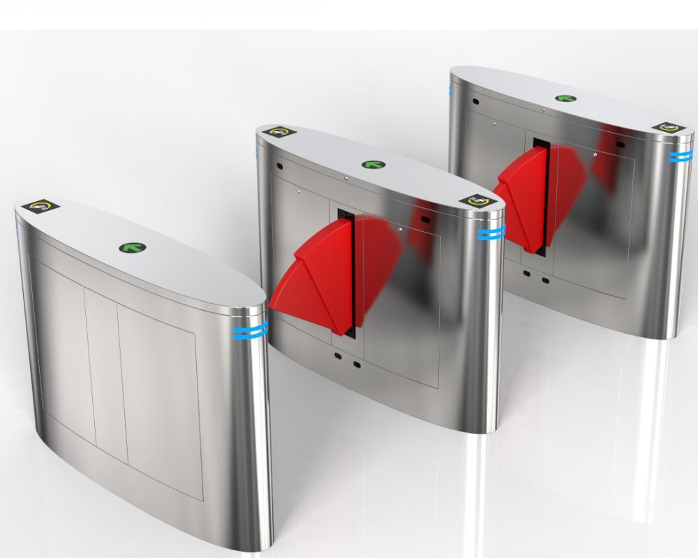 Flap Turnstile Integrated With Face Recognition