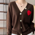 All wool knitted cardigan ladies