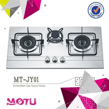 Ceramic Hot Plate Gas Stove with 3 Burners
