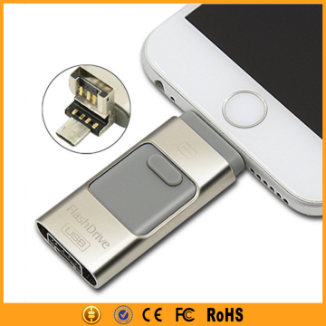 64GB 128GB USB 3 IN 1 Flash Drive for iPhone 6 6S Samsung Galaxy S6 S7 Edge