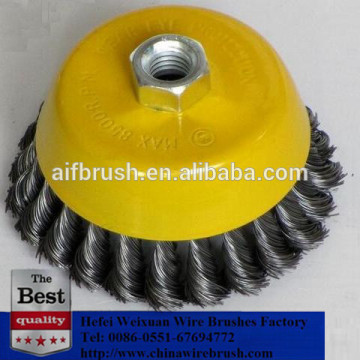 Perfect removing paint 3 inch Knotted Cup Wire Wheel brush