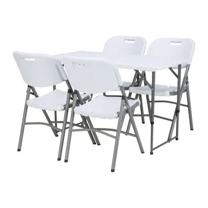 4ft HDPE Outdoor Recreational Plastic Folding Table - Tube Retractable Dining Table HY-Z122C