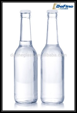 375ml clear glass long neck beer bottle/ red wine bottle/ alcohol bottle with pry-off caps                        
                                                Quality Choice