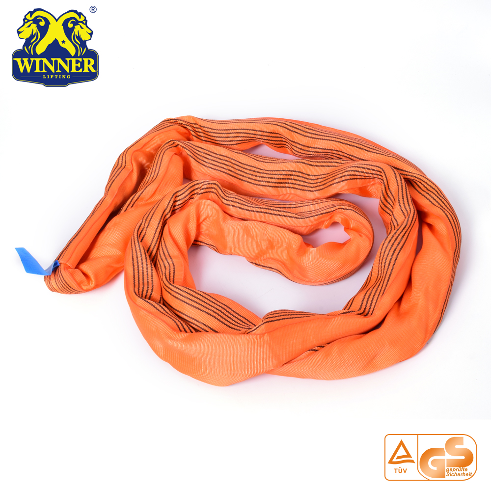 10Ton Lifting Lashing Polyester Soft Endless Round Sling Belt China Manufacturer