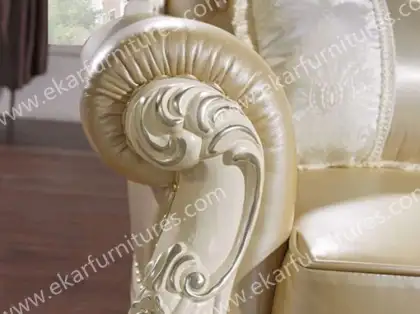 Multi Color Vintage Style Chinese Leather Sofa