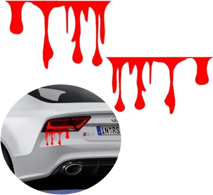 Red Bloody Horror Funny Car Decal Stickers Vinyl