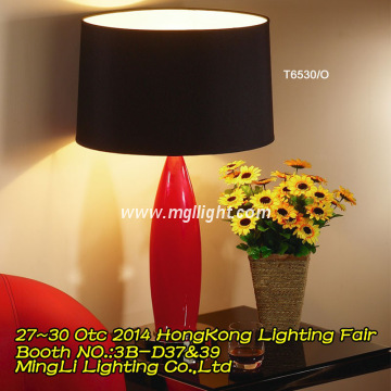E27 Glass Fabric Table Lights fixture for Modern Home Hotel Project