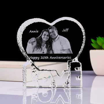 Custom Heart Photo Frame for Wedding Anniversaries and Valentine's Day Gifts