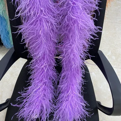 Hot Selling High Quality Colored Ostrich Feather Trimmed Ostrich Feather Costumes, Wedding Pajamas