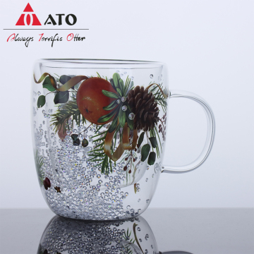 Doppelwandige Glaskaffeetasse aus Karton im neuen Design