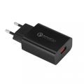 Caricatore in spina nera Caricabatterie USB a 1 porta USB