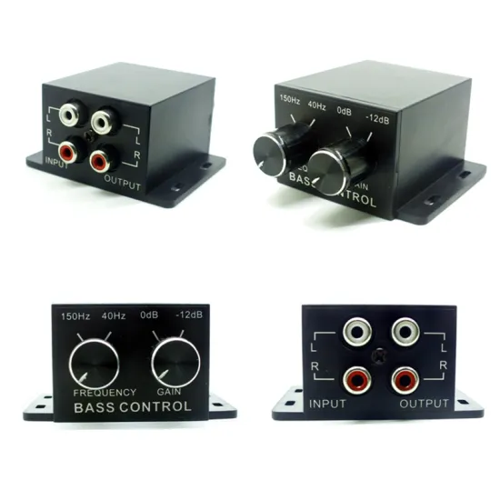 Auto Subwoofer Power Car Amplifier Audio Regulator Bass Equalizer Crossover Controller RCA Adjust Line Level Volume Autoradio