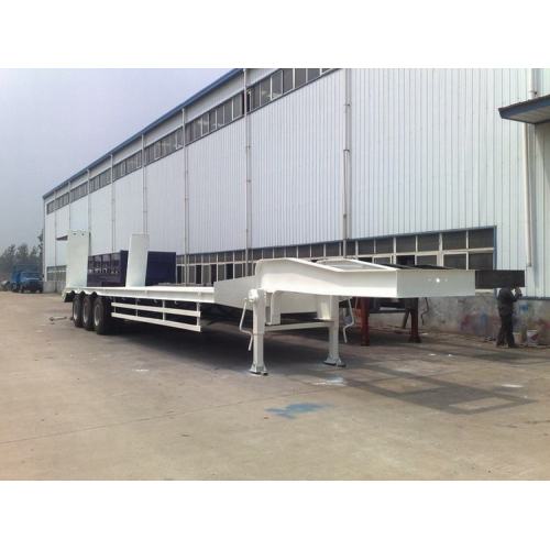 Low bed flatbed semi trailer 2* 20ft