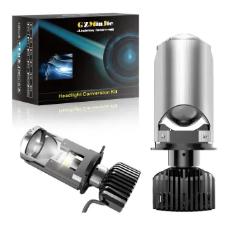 Double Color H4 LED Headlight Projector with Mini Lens