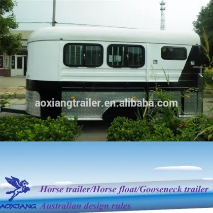 best choice 2 horse angle load caravan trailer with kitchen