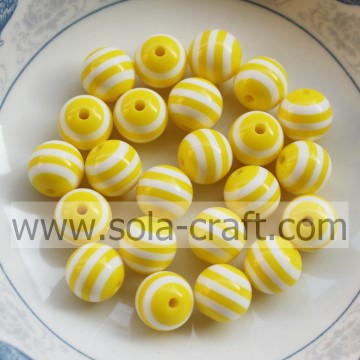 Fashion Jewelry 8MM 500Pcs Yellow Stripe Agate Onyx Gemstone Spacer Round Loose Bead