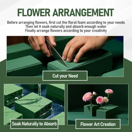 Florist green foam for flower arrangements