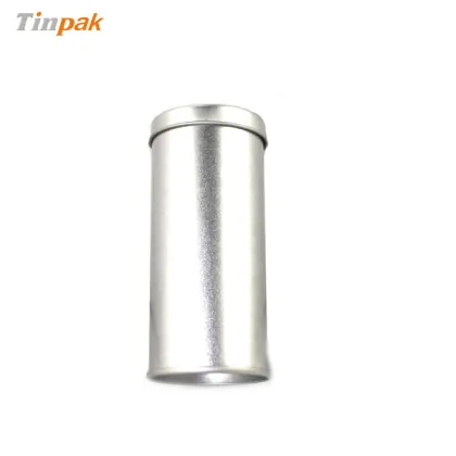 dongguan round silver tea tin packaging box /canister