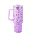 Large capacity straw water cup with handle