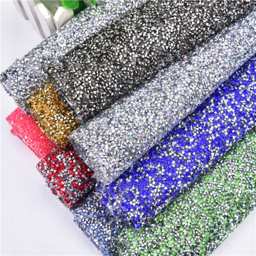 Anpassbar 24x40 cm Harzpunkt zurück -Heißfix -Kristall -Strass -Mesh -Blätter für die Kostümdekoration von Whatstone