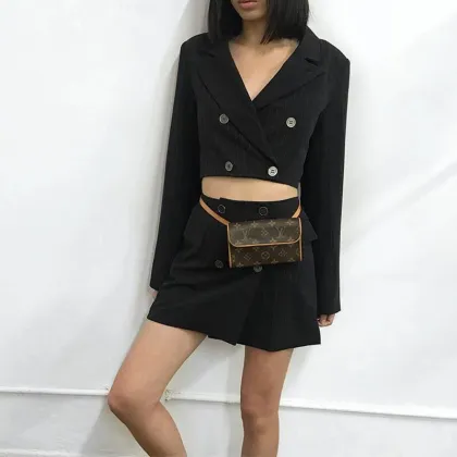 2021 new temperament suit skirt two-piece skirt