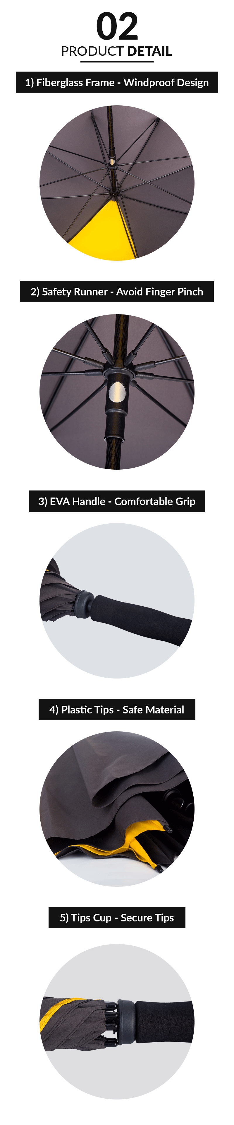 golf umbrella grey