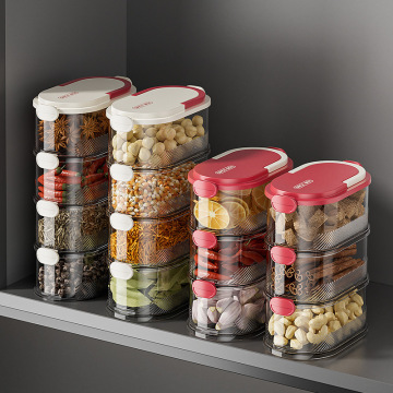 Stackable Plastic Spice Storage Box for Kitchen - Sealed and Preserved