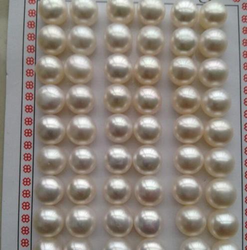 10.5-11MM tinggi Lampu Button air tawar manik Pearl Real