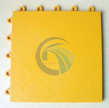 Yellow Indoor Basketball Suspended Modular Interlocking Gym Sports Flooring