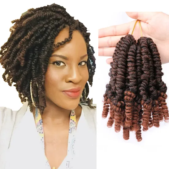 Synthetic Butterfly Faux Crochet Braids Hair Extension: Fluffy, Short, and Perfect for Spring Twist hairstyles