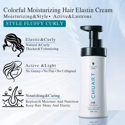 Top Shampoo and Conditioner Set for Wavy, Curly, Coily Hair with Elastin