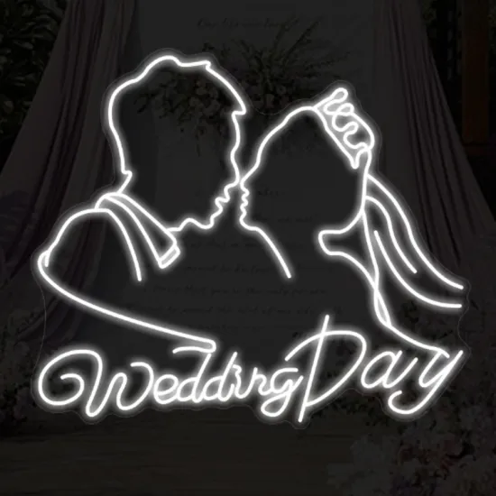 Custom Made Acrylic LED Neon Light Sign for Weddings and Birthdays