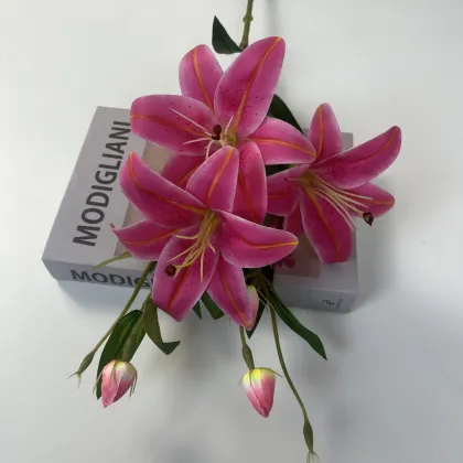 Low Price Artificial Three-Headed Lily Bouquets