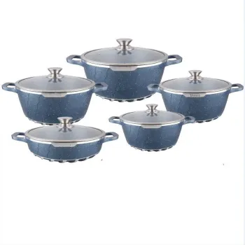 Blitz Style Dessini Kitchenware Casserole Set 3003 - High Quality Aluminum Cookware for Mideast Market