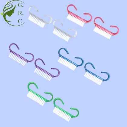 Finger nail brush cleaning