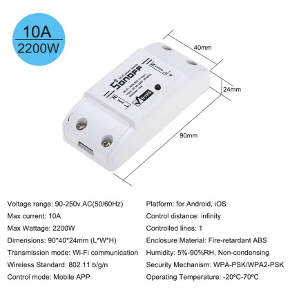 Alibaba Smart Home: Exploring the Sonoff Basic 90V-250V Wi-Fi Wireless Smart Switch