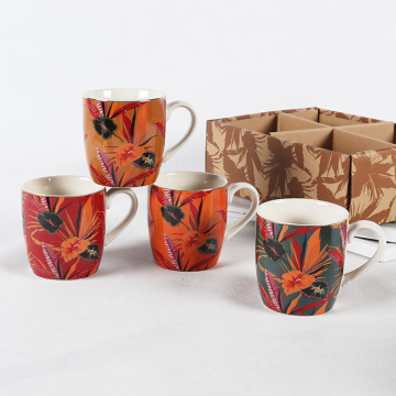 Wholesale High Quality Colorful Hand-painted Bone China Mug Set - Souvenir Gift