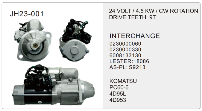 truck starter-JH23-001-X
