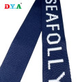 Logotipo de marca personalizada da moda Jacquard Polyester Webbing